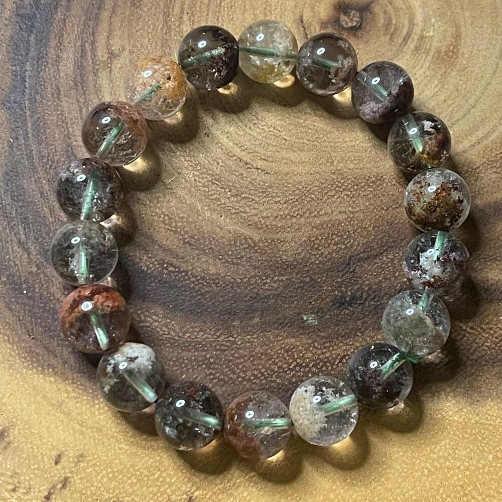 Garden Quartz high quality 10mm 7.5” beaded stretch bracelet new crystal beads h